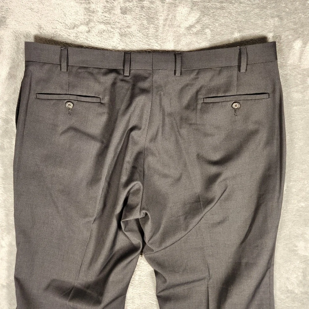Ralph‎ Lauren Dress Pants Mens 40x30 Grey Excellent Flat Front Micro Pattern